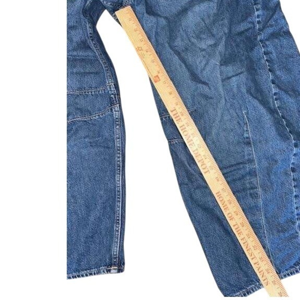 Gap Horseshoe Barrel High Rise Jeans Medium Wash Wide Leg Curved 32 14R Cotton - Picture 3 of 6